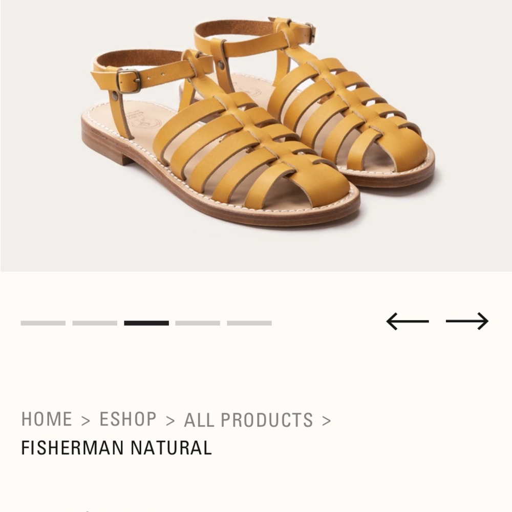 LA BOTTE GARDIANE Yellow / natural leather Fisherman Sandals
